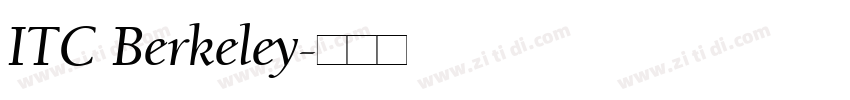 ITC Berkeley字体转换